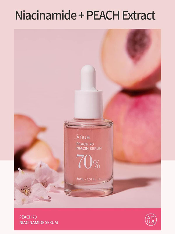 ANUA Peach 70% Niacinamide Serum brightening hydrating face serum
