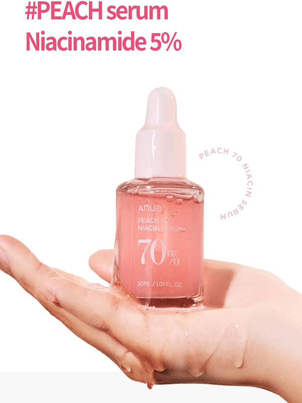 ANUA Peach 70% Niacinamide Serum brightening hydrating face serum